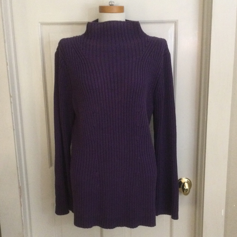 COPY - Doncaster Purple Funnel Neck Sweater